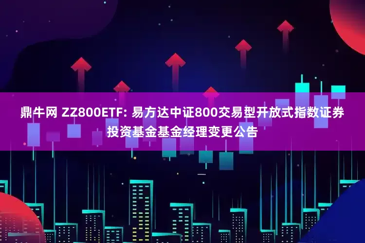 鼎牛网 ZZ800ETF: 易方达中证800交易型开放式指数证券投资基金基金经理变更公告