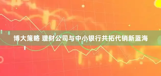 博大策略 理财公司与中小银行共拓代销新蓝海
